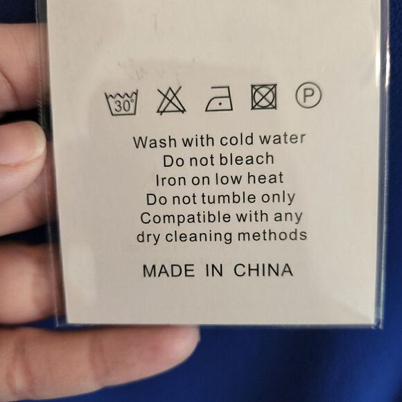 BELONGSCI Blue V-Neck Bell Sleeve Shift Dress Size XL - Picture 7 of 8